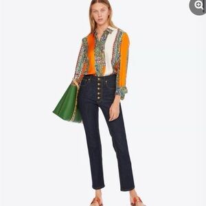 Tory Burch High Rise Dark Blue Jeans